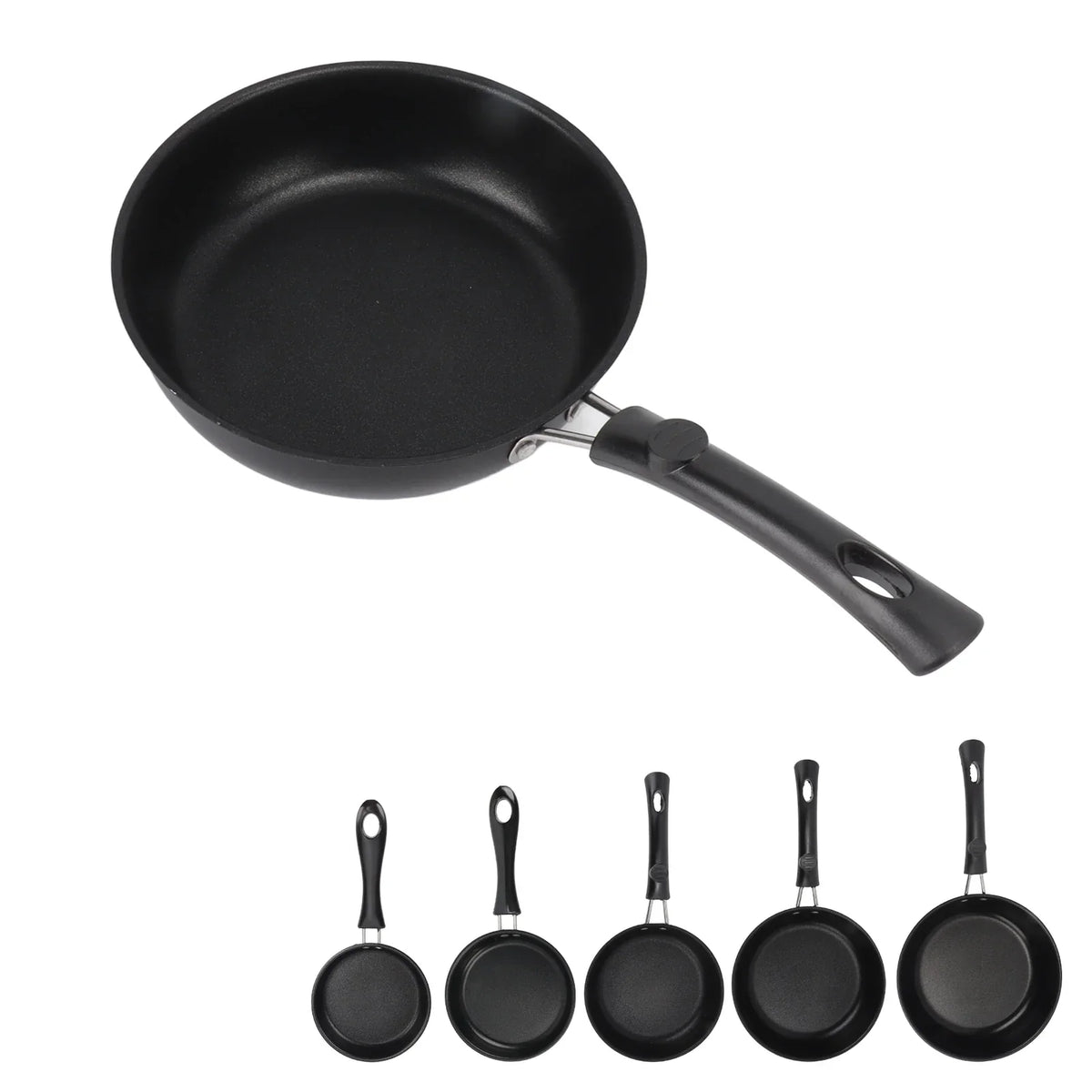 Frying Pan Skillet Light Smoke Frying Pan Professional Prevents Stick High Capacity Easy To Clean Heat Resistant for Home