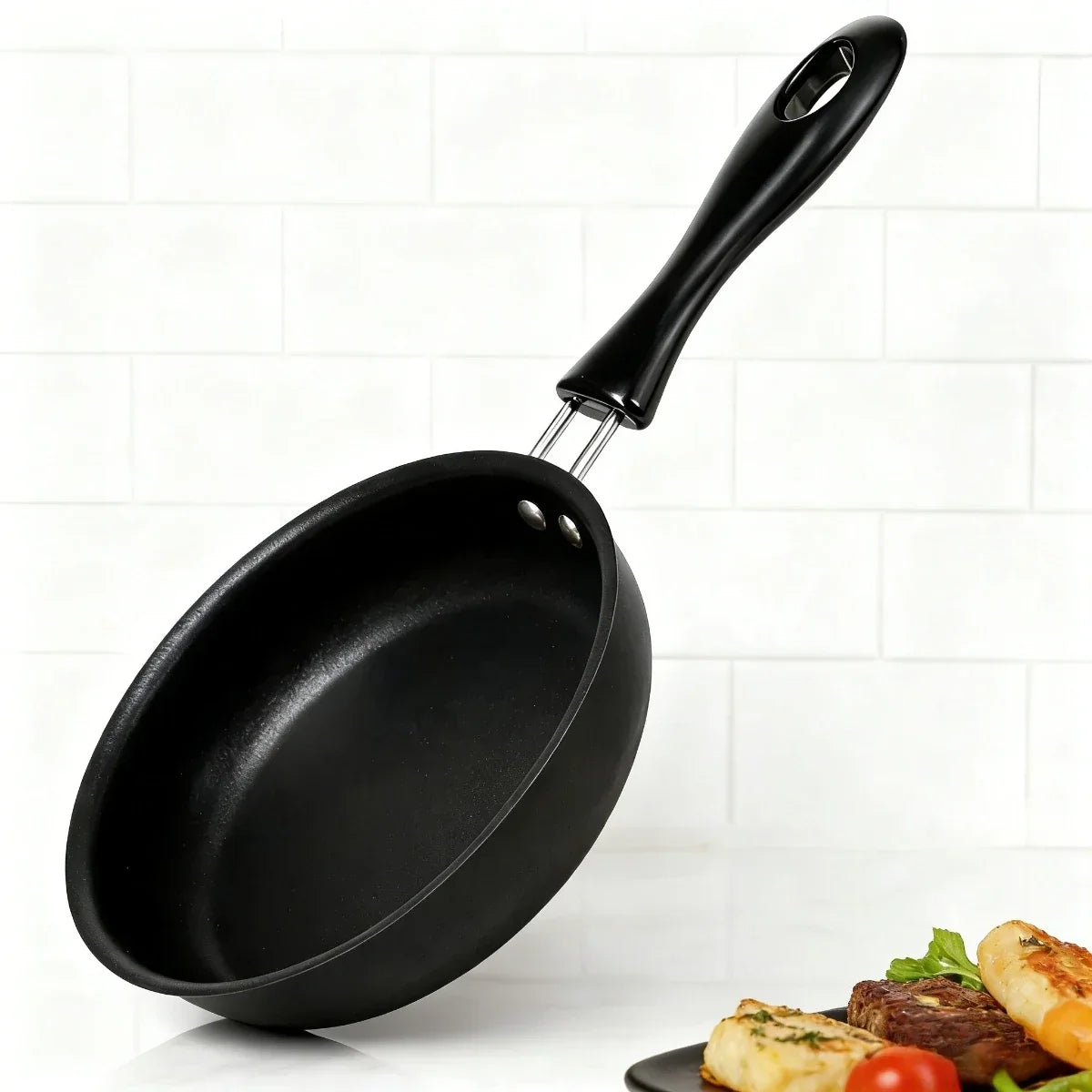 Mini Frying Pan with Handle Portable Egg Omelet Skillet Pancake Steak Cooking Pan Durable for Home Camping Kitchen Supplies