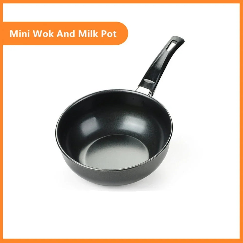 Mini Soup Pan Frying Pan Cooking Pan Non Stick Iron Frying Pan Pancake Egg Pan With Kitchen Small Tool Long Handled Frying Pan