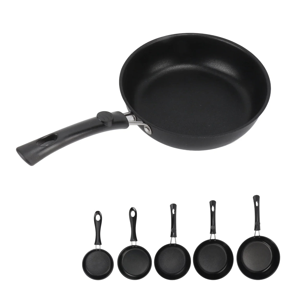 Frying Pan Skillet Light Smoke Frying Pan Professional Prevents Stick High Capacity Easy To Clean Heat Resistant for Home